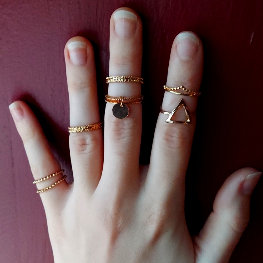 Delicate Gold-Plated Rings